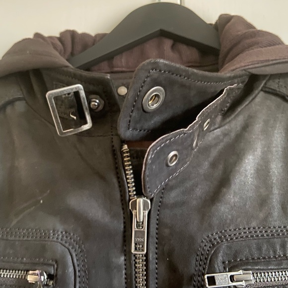 Danier Hooded Mens Leather Jacket (M) $50 - Picture 4 of 9